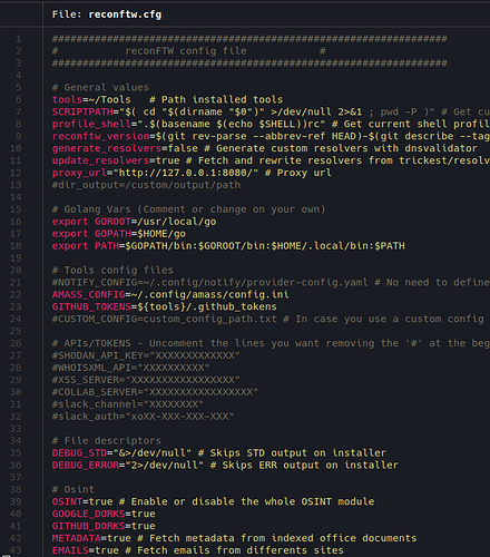 Configuration file overview